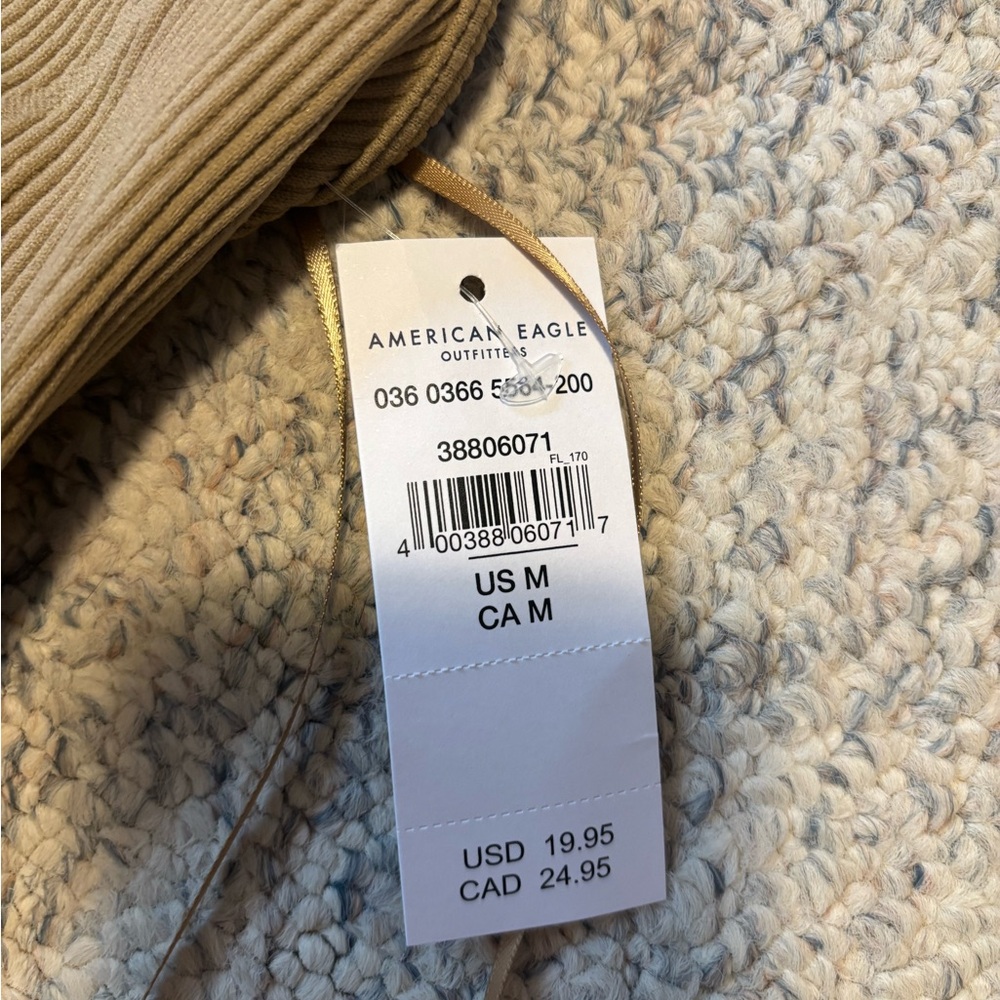 Women's Tan Ribbed Tank Top - Picture 4 of 4